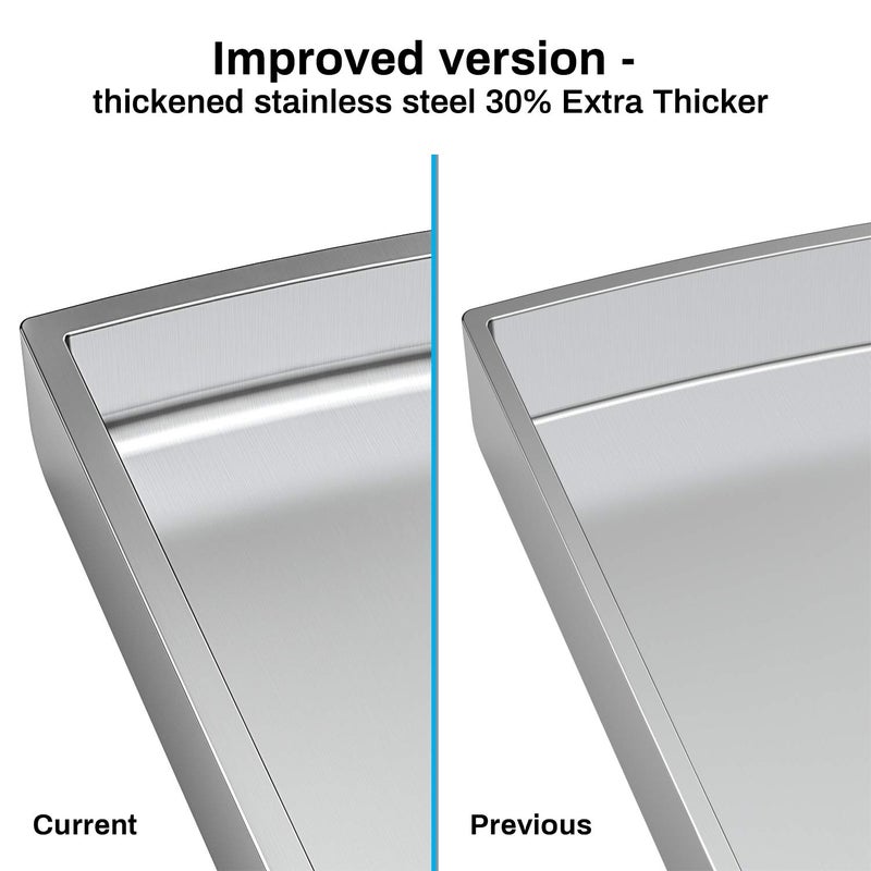 Skyflame Universal Stainless Steel Griddle, 18" Half-Round Flat Top BBQ Cooking Griddle Compatible With Kamado Joe Ceramic Grills/Weber Kettle Grills/Grill Caterings/Outdoor Stoves - Image 3